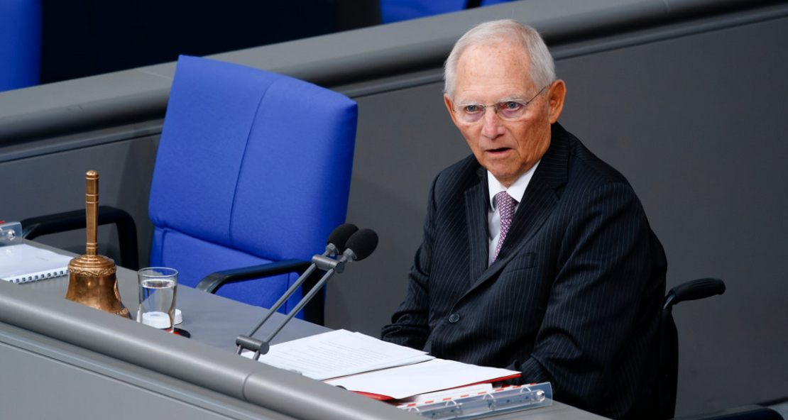 Wolfgang Schäuble im Bundestag.